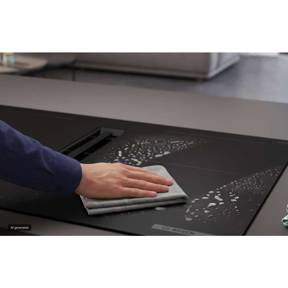 Bosch Series 6 80cm Induction Vented Hob - Black | PVQ81AH26E
