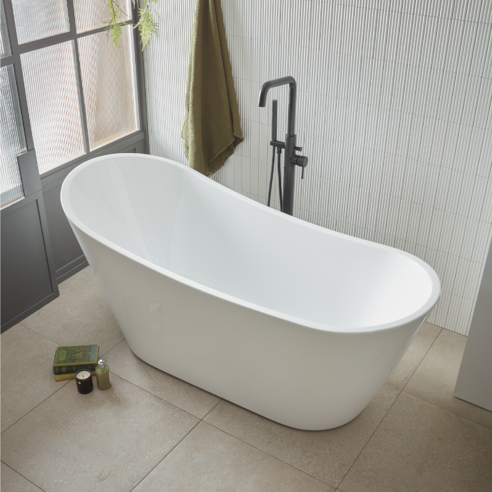 PARADIGM | Single & Double Ended Slipper Modern Freestanding Bath | 1660mm x 1700mm