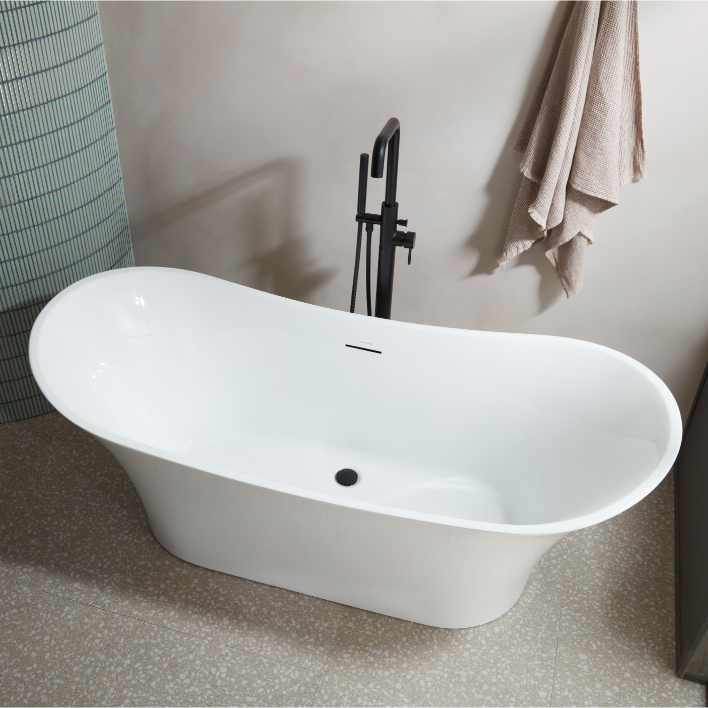 PARADIGM | Single & Double Ended Slipper Modern Freestanding Bath | 1660mm x 1700mm