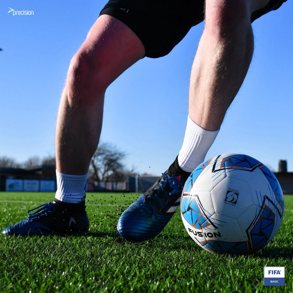 Precision Fusion FIFA Basic Training Ball Size 5 White / Cyan / Orange / Grey | PRF2635
