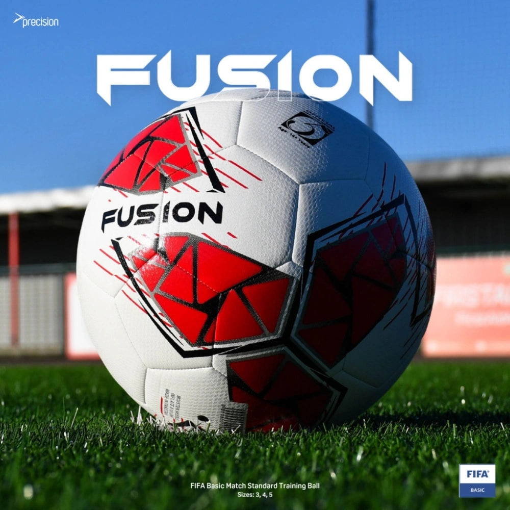 Precision Fusion FIFA Basic Training Ball Size 5 - White / Red / Grey / Black | PRF2615