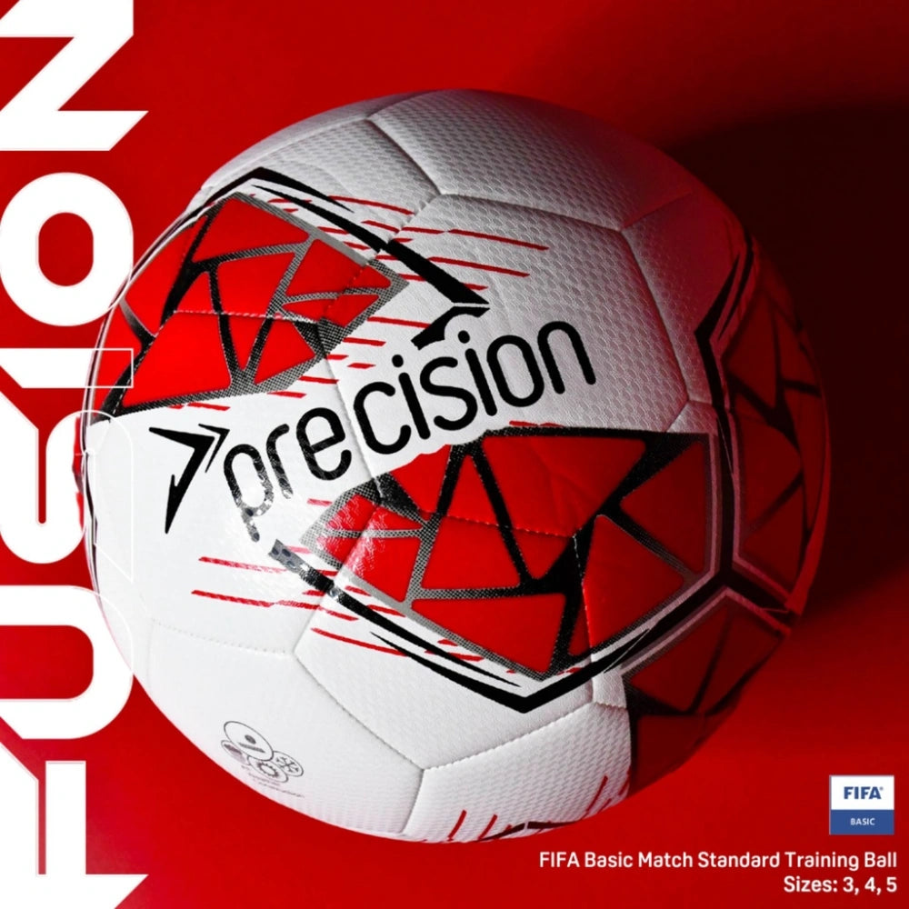 Precision Fusion FIFA Basic Training Ball Size 5 - White / Red / Grey / Black | PRF2615