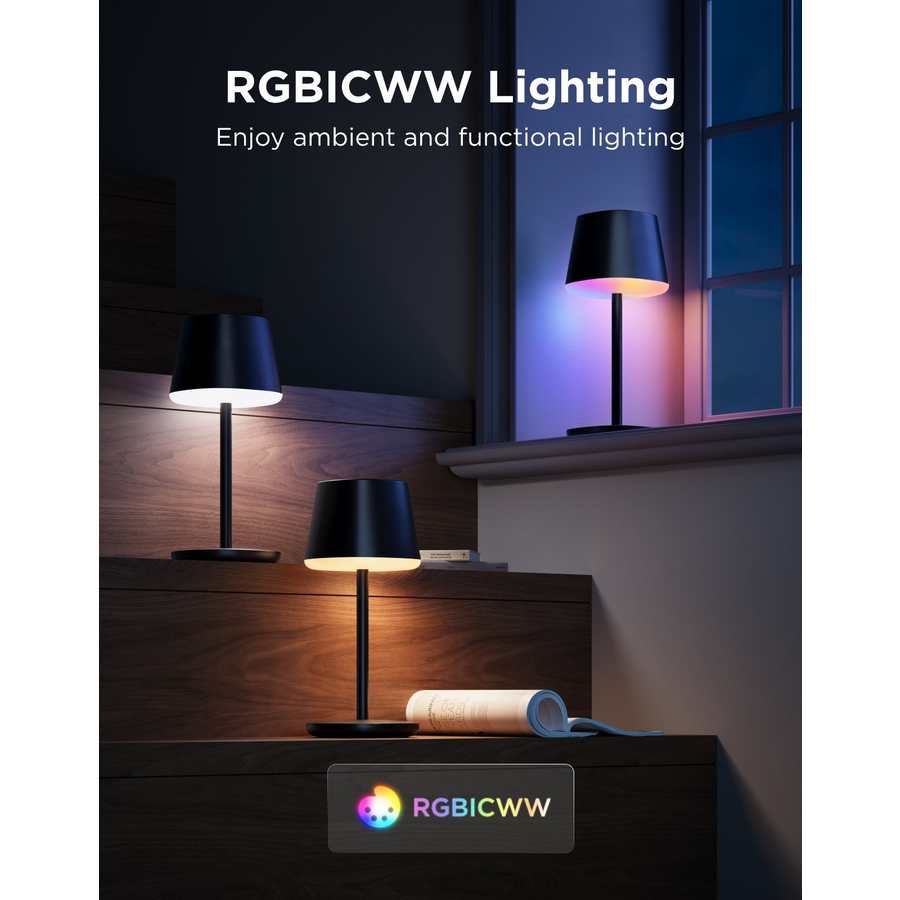 Govee Table Lamp Classic with Rechargable Battery - Multi Coloured | R1741B11