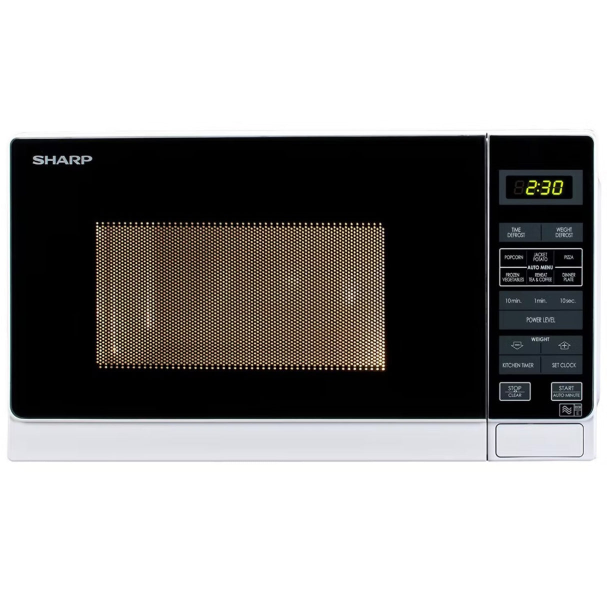 Sharp microwave oven on a white background