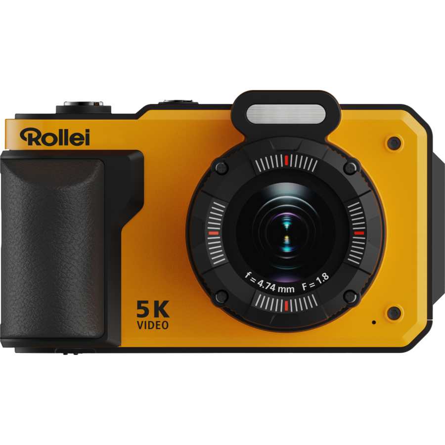 Rollei Sportsline 64 Pro Digital Camera Waterproof 5k Video - Yellow | 18066