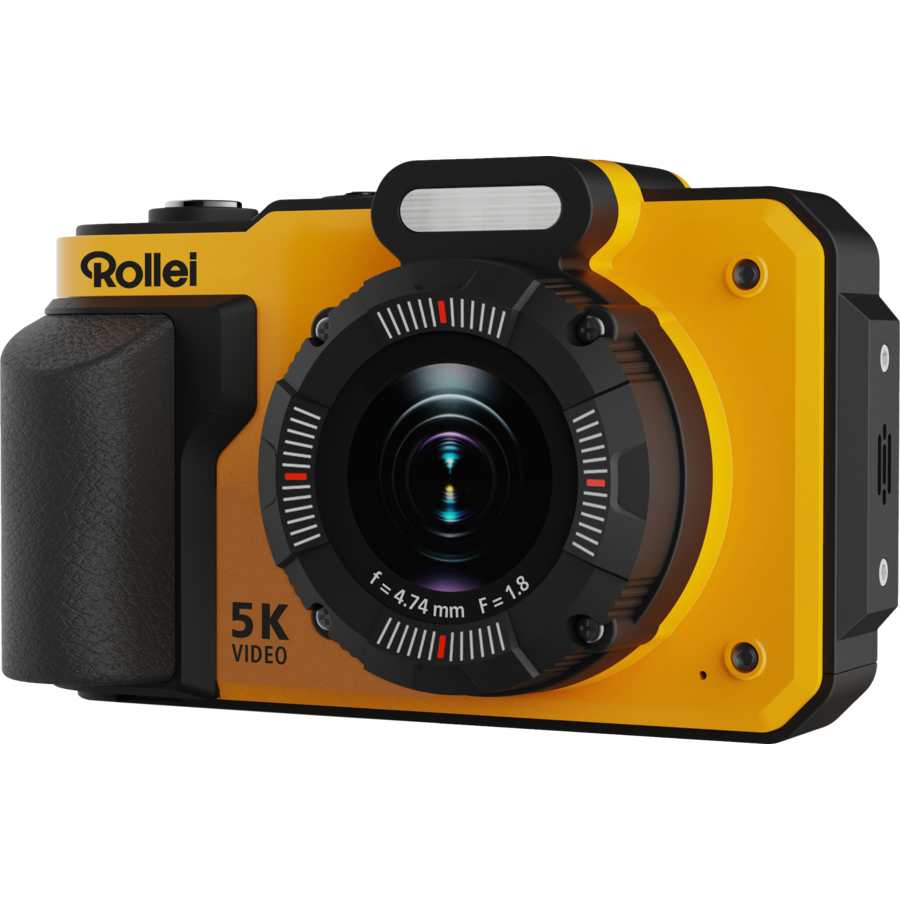 Rollei Sportsline 64 Pro Digital Camera Waterproof 5k Video - Yellow | 18066