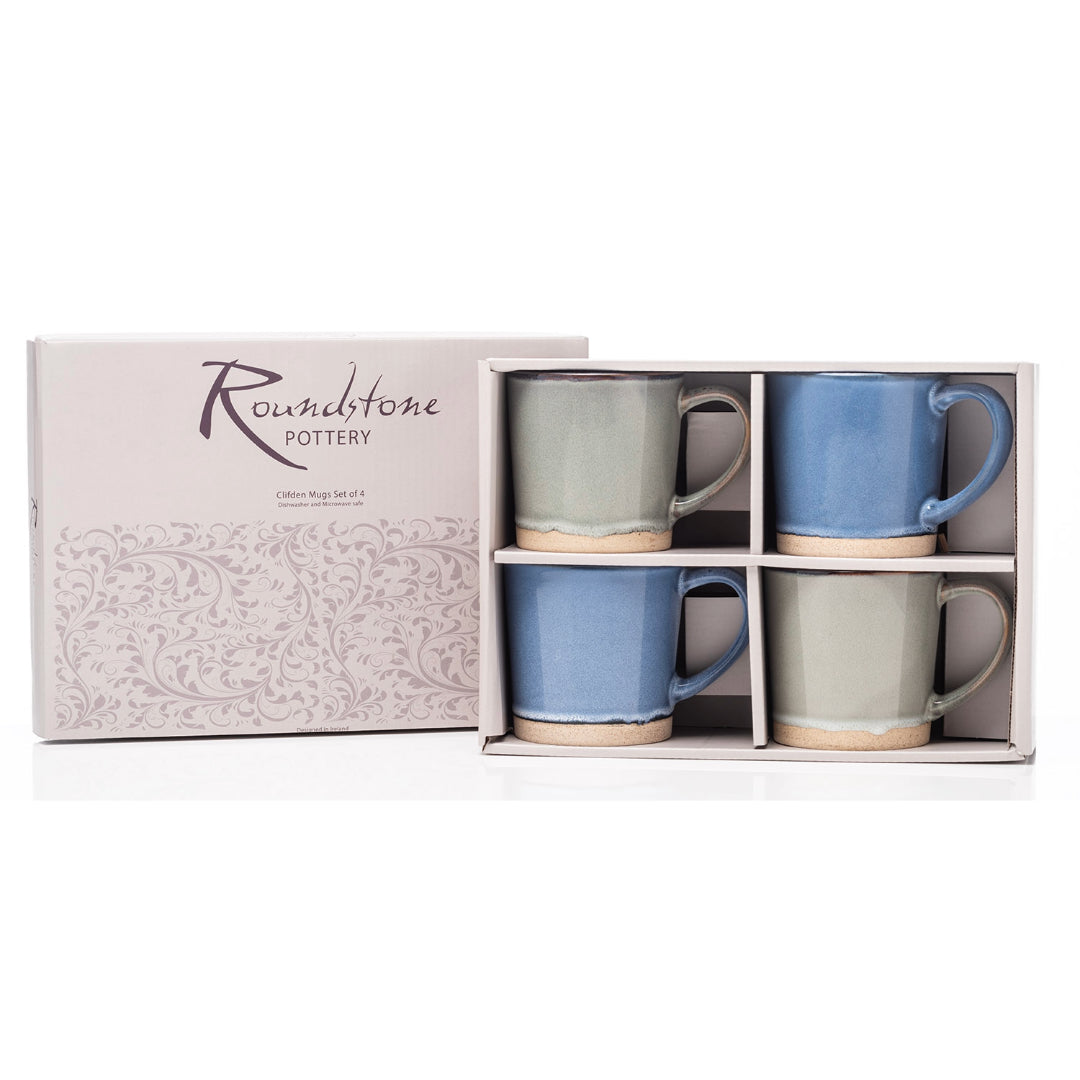 Newgrange Living Roundstone Pottery Clifden Mugs Set of 4 | HP16