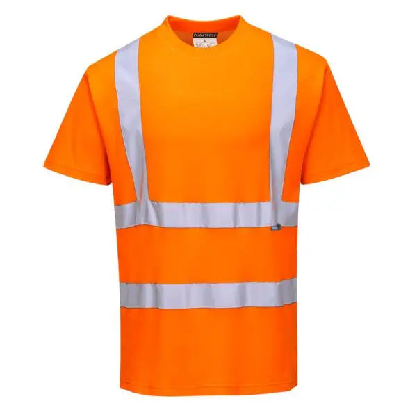PORTWEST COMFORT COTTON HI-VIS T-SHIRT ORANGE