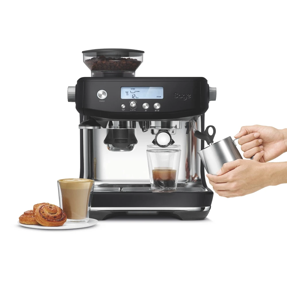 Sage The Barista Pro Espresso Coffee Machine - Black Truffle | SES878BTR4GEU1
