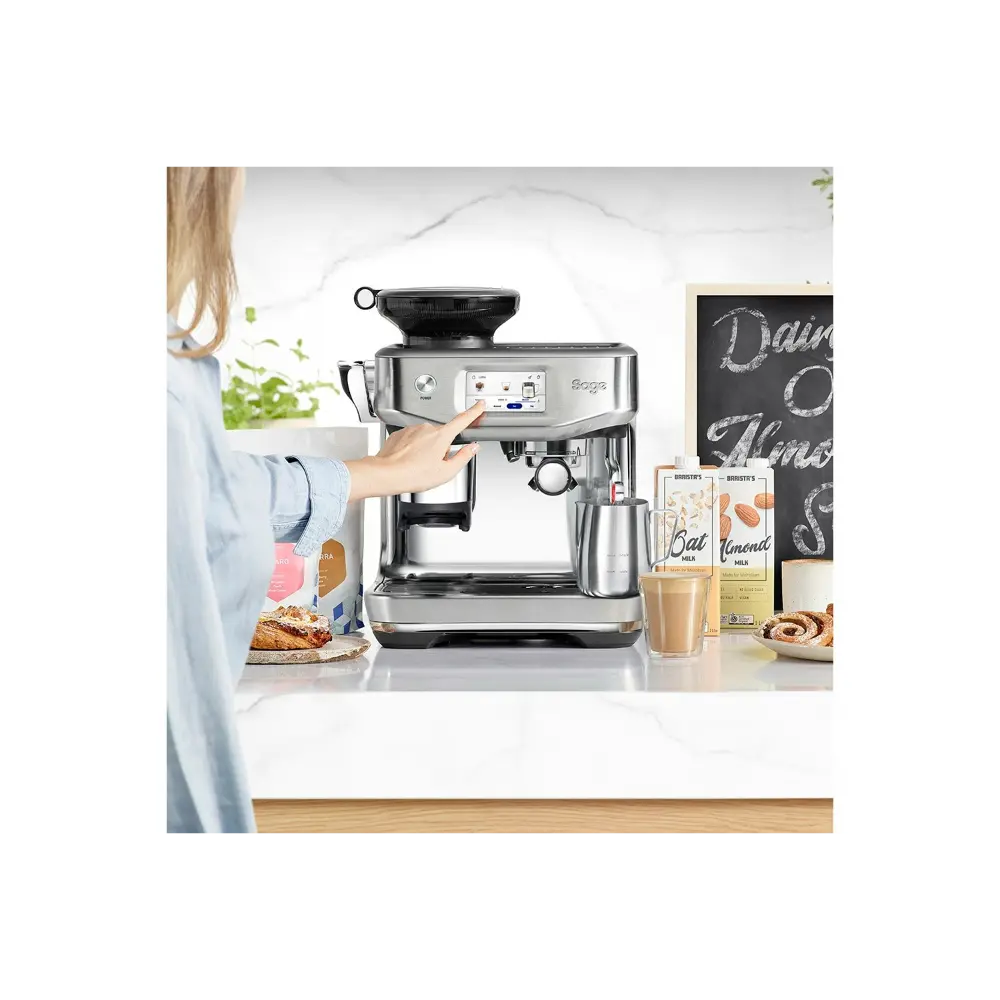 Sage Barista Touch Impress Bean To Cup Coffee Machine with Cold Brew - Brushed Stainless Steel | SES882BSS4GUK1