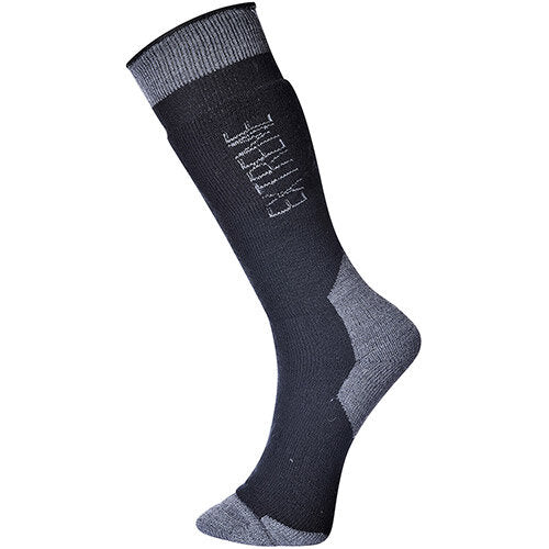 Portwest Extreme Cold Weather Sock - Black/Grey - 39-43 | SK18NAR39-43