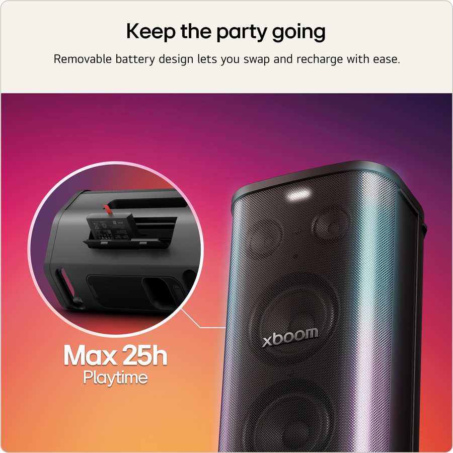 LG xboom Stage 501 Bluetooth Megasound AI Party Speaker - Black | STAGE501.AGBRLBK