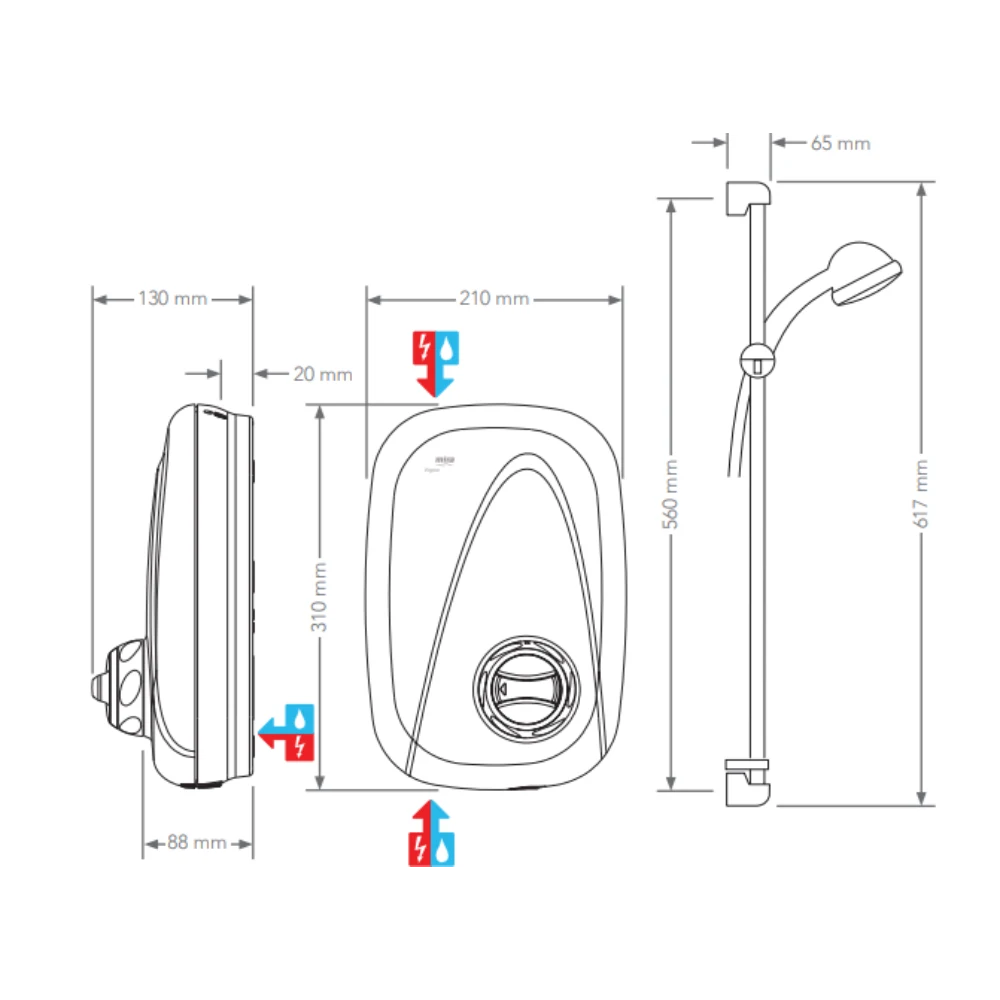 Mira Vigour Thermostatic Power Shower