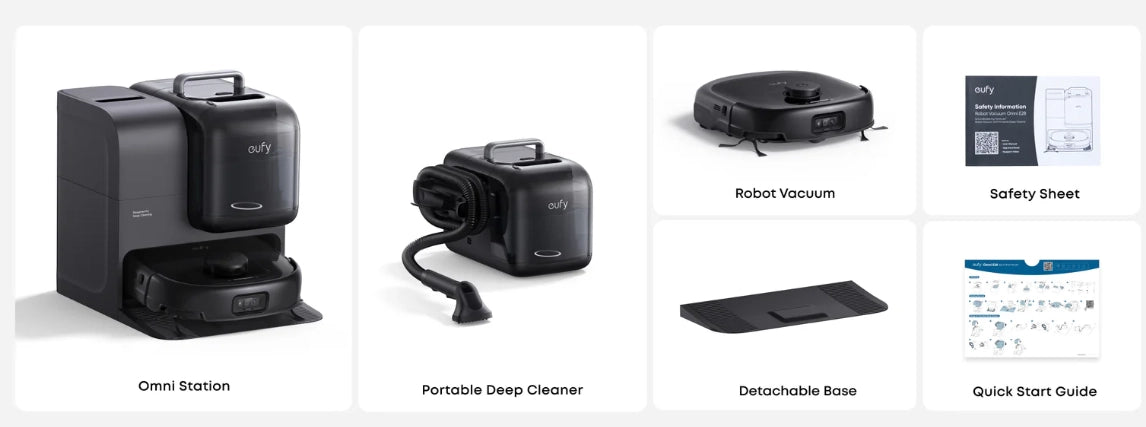 Eufy Omni E28 Hydrojet 3 in 1 Robot Vac Vacuum, Mop and Deep Cleaner | T2352V11