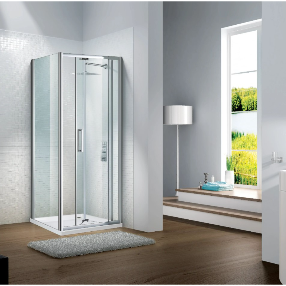 SLIMLINE CAPELLA Bifold Shower Door | Chrome | 700mm to 1200mm