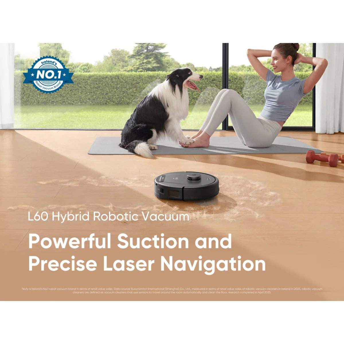 Eufy L60 Hybrid Robot Vac Vacuum and Mop - Black | T2268V11