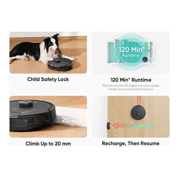 Eufy L60 Hybrid Robot Vac Vacuum and Mop - Black | T2268V11