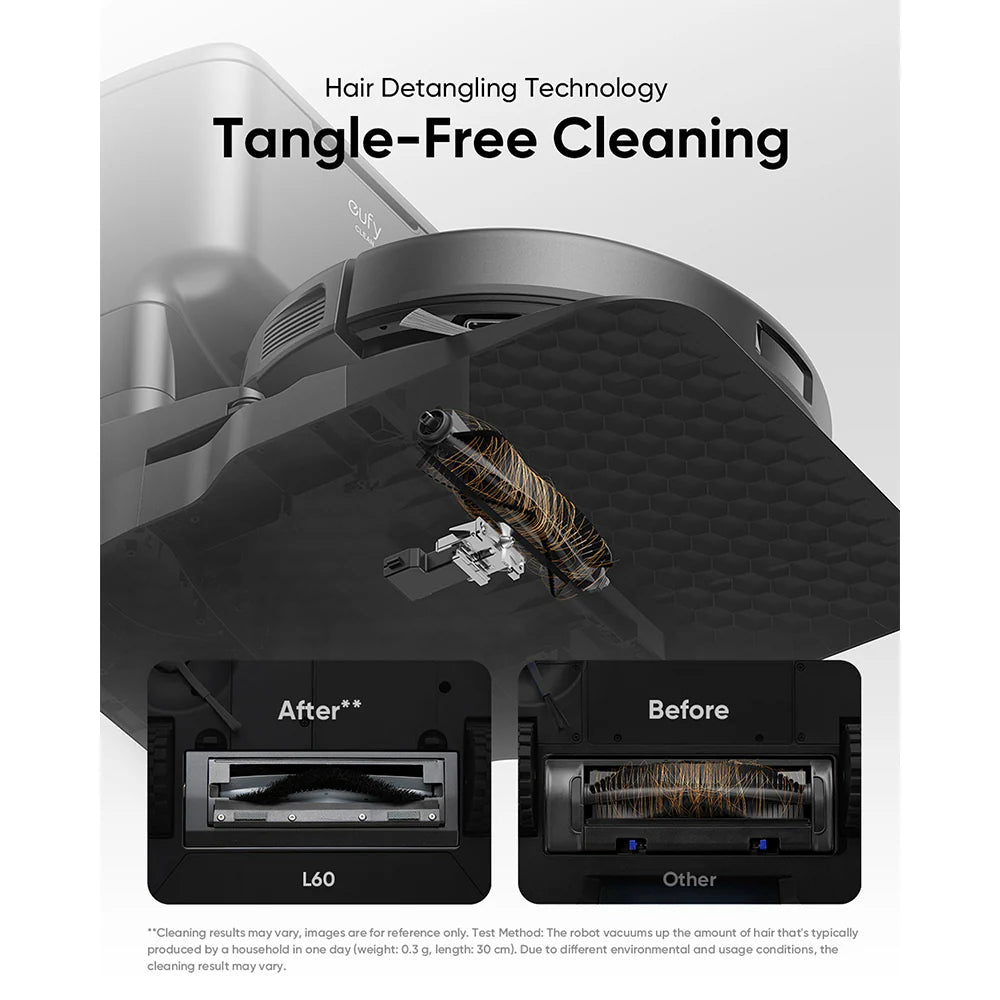 Eufy L60 Hybrid Robot Vac Vacuum and Mop - Black | T2268V11