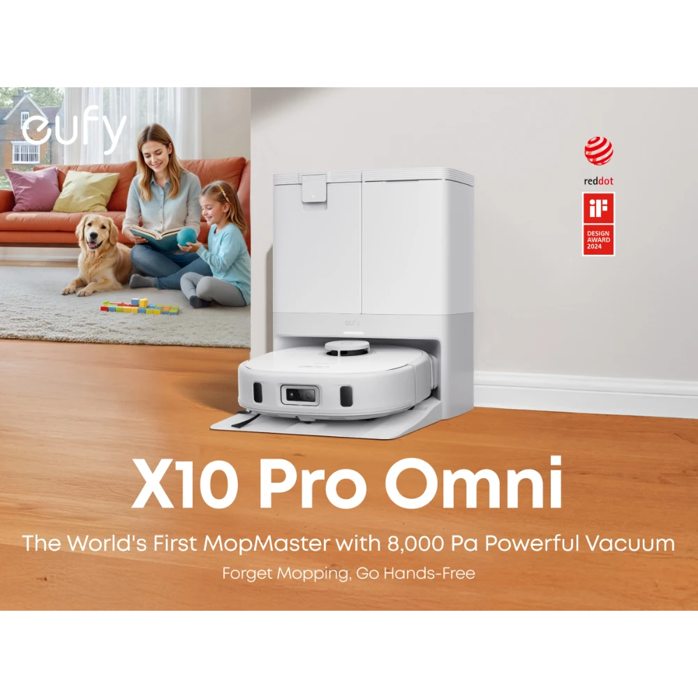 Eufy X10 Pro Omni Robot Vac Vacuum Cleaner and Mop Ultimate Bundle - White | T2351221
