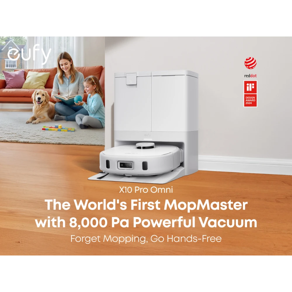 Eufy X10 Pro Omni Robot Vac Vacuum Cleaner and Mop Ultimate Bundle - White | T2351221