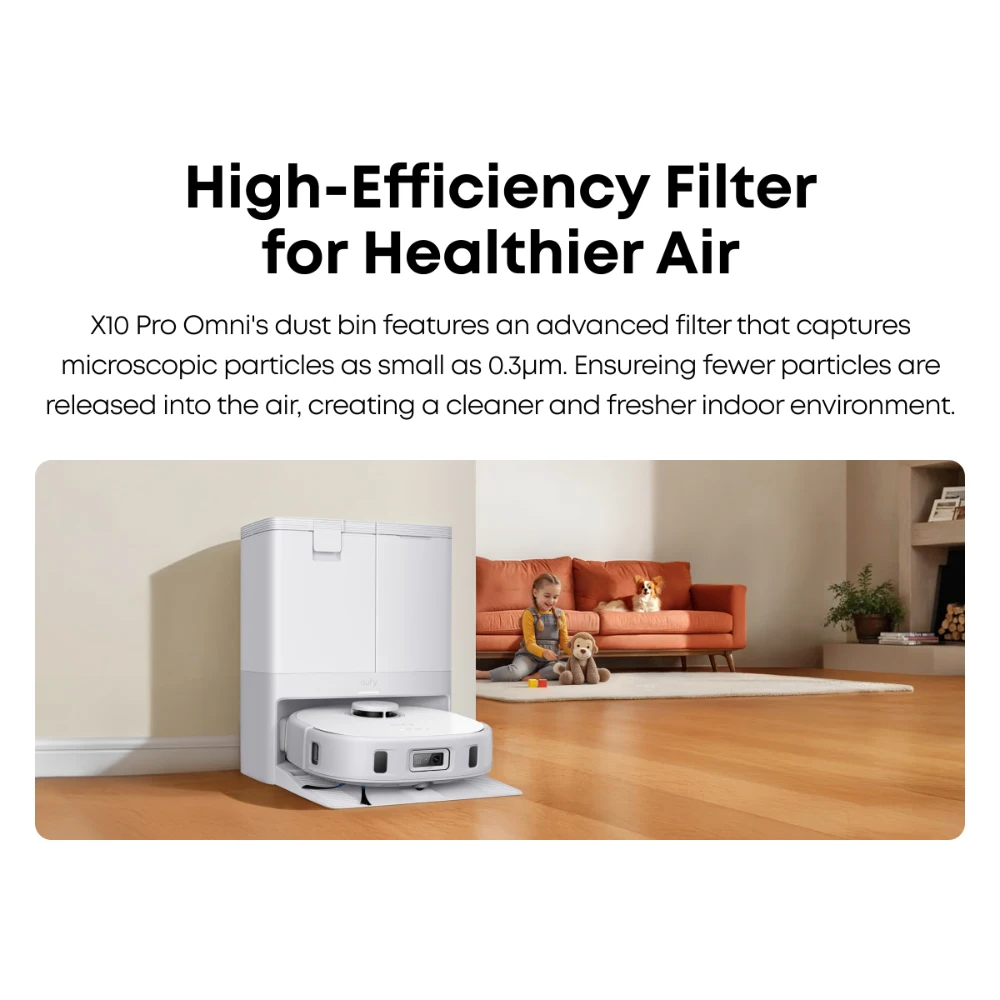 Eufy X10 Pro Omni Robot Vac Vacuum Cleaner and Mop Ultimate Bundle - White | T2351221