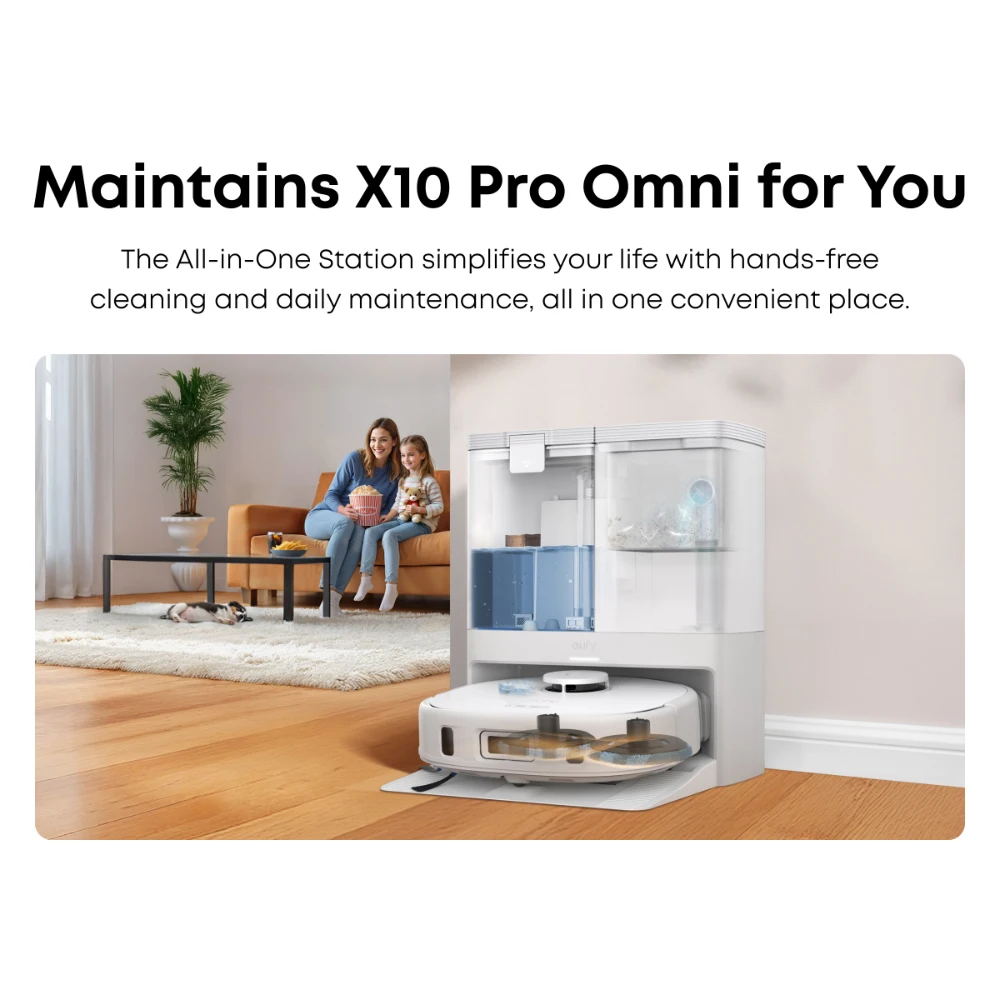 Eufy X10 Pro Omni Robot Vac Vacuum Cleaner and Mop Ultimate Bundle - White | T2351221