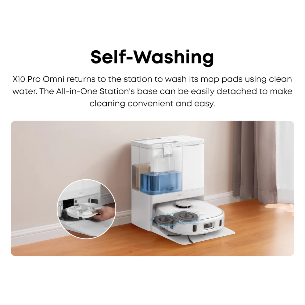 Eufy X10 Pro Omni Robot Vac Vacuum Cleaner and Mop Ultimate Bundle - White | T2351221
