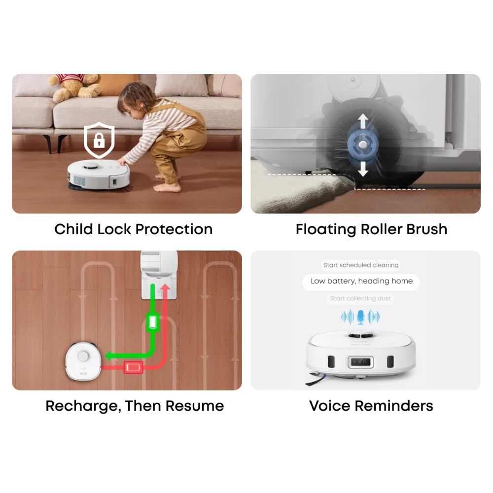 Eufy X10 Pro Omni Robot Vac Vacuum Cleaner and Mop Ultimate Bundle - White | T2351221