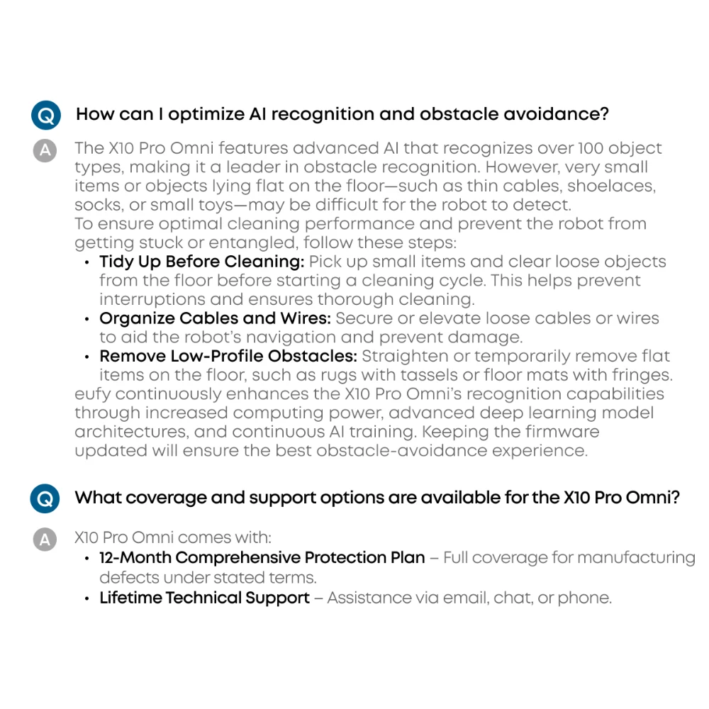 Eufy X10 Pro Omni Robot Vac Vacuum Cleaner and Mop Ultimate Bundle - White | T2351221