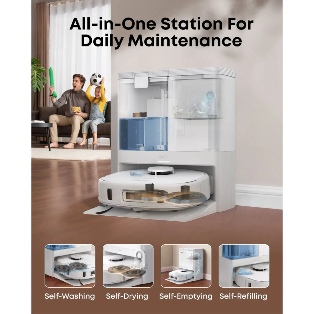 Eufy X10 Pro Omni Robot Vac Vacuum Cleaner and Mop Ultimate Bundle - White | T2351221