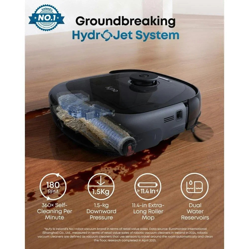 Eufy Omni E25 Robot Vac Vacuum Cleaner and Mop with Self Empty Station - Black | T2353V11