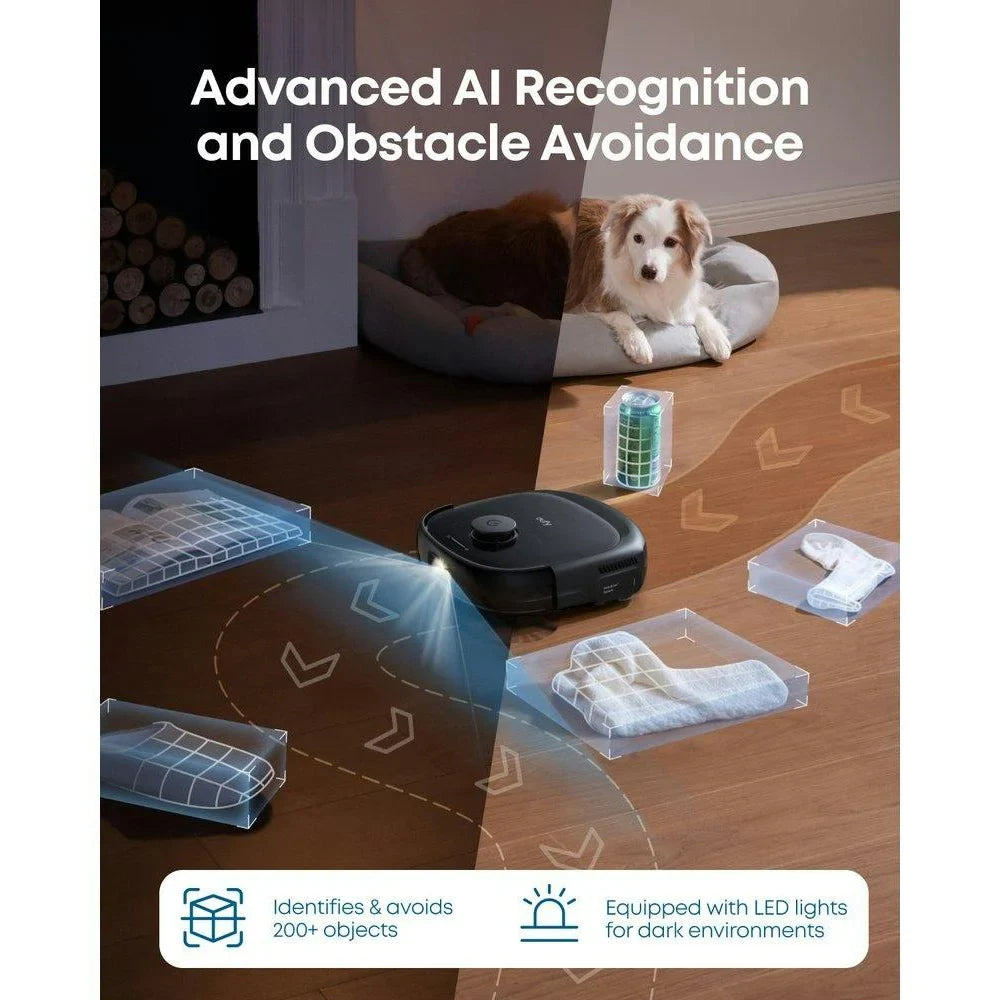 Eufy Omni E25 Robot Vac Vacuum Cleaner and Mop with Self Empty Station - Black | T2353V11