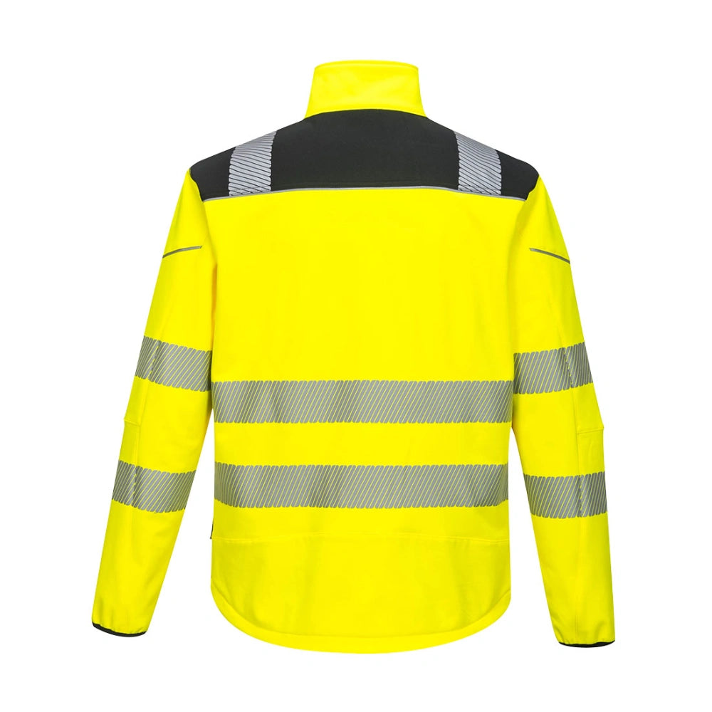 Portwest PW3 Hi-Vis Softshell Jacket - Yellow/Black | T402YBR