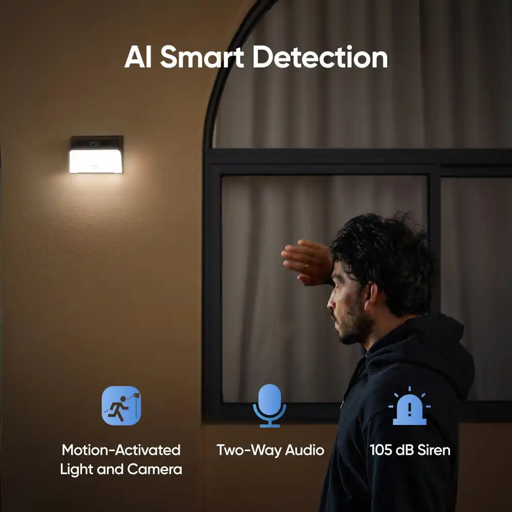 Eufy Solar Wall Light Cam S120 All in One Wall Light and Camera | T81A0311