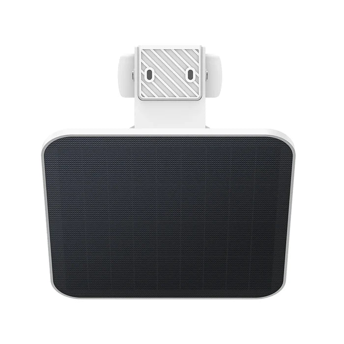 Black solar panel with white frame on a white background