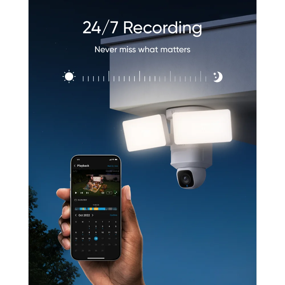 Eufy Security Floodlight Camera with Pan and Tilt E30 | T8426321