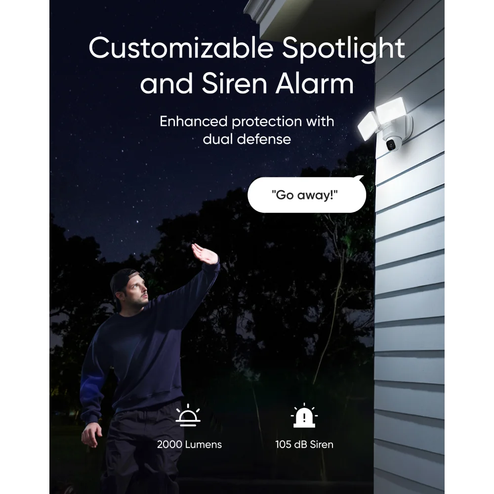 Eufy Security Floodlight Camera with Pan and Tilt E30 | T8426321