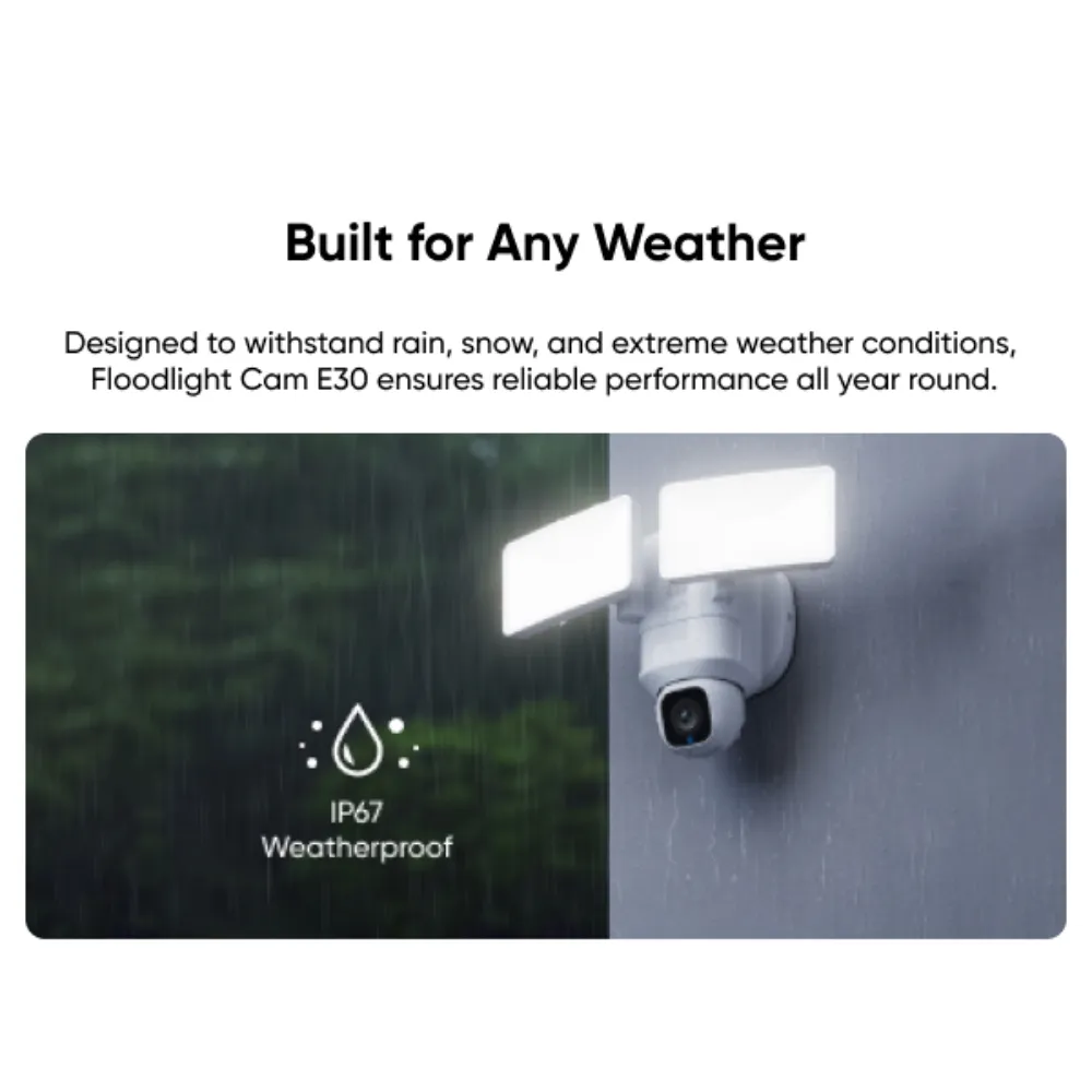 Eufy Security Floodlight Camera with Pan and Tilt E30 | T8426321