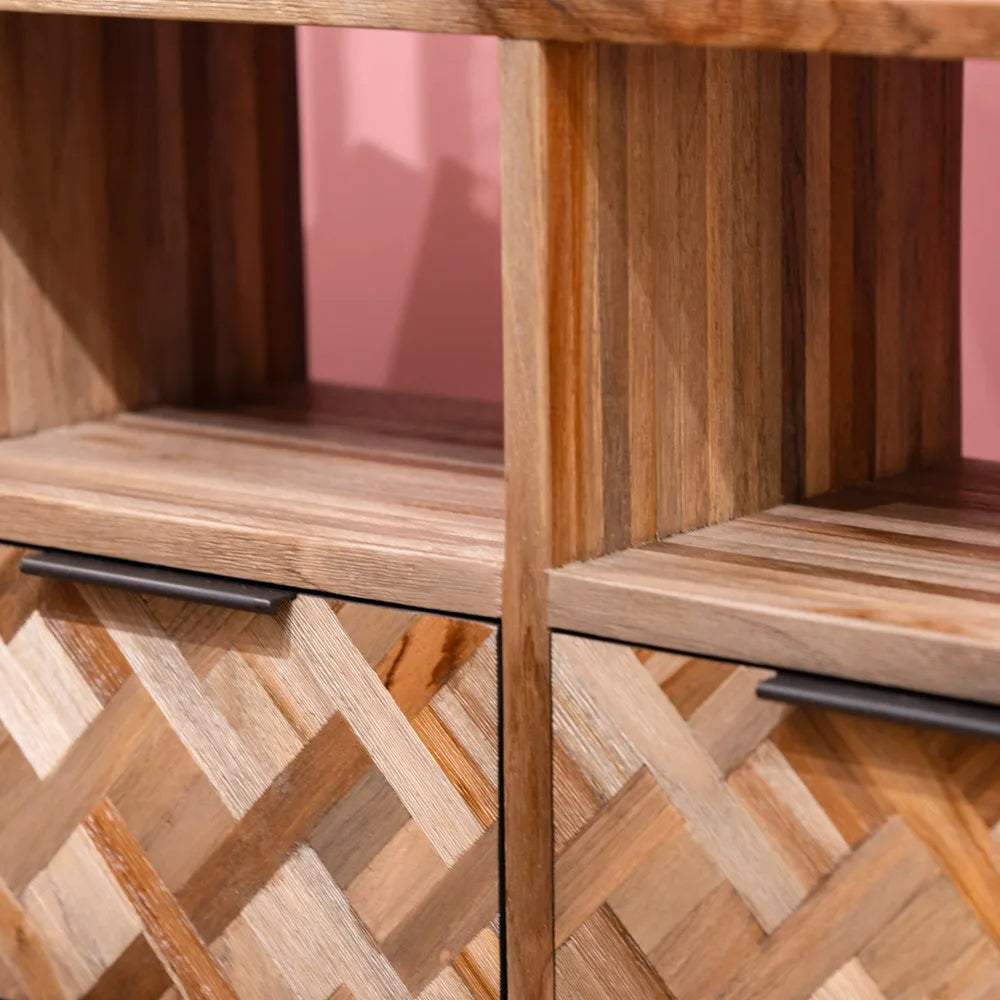 Tara Lane Verona 4 Drawer 2 Shelf Cabinet - Teak | TL5773