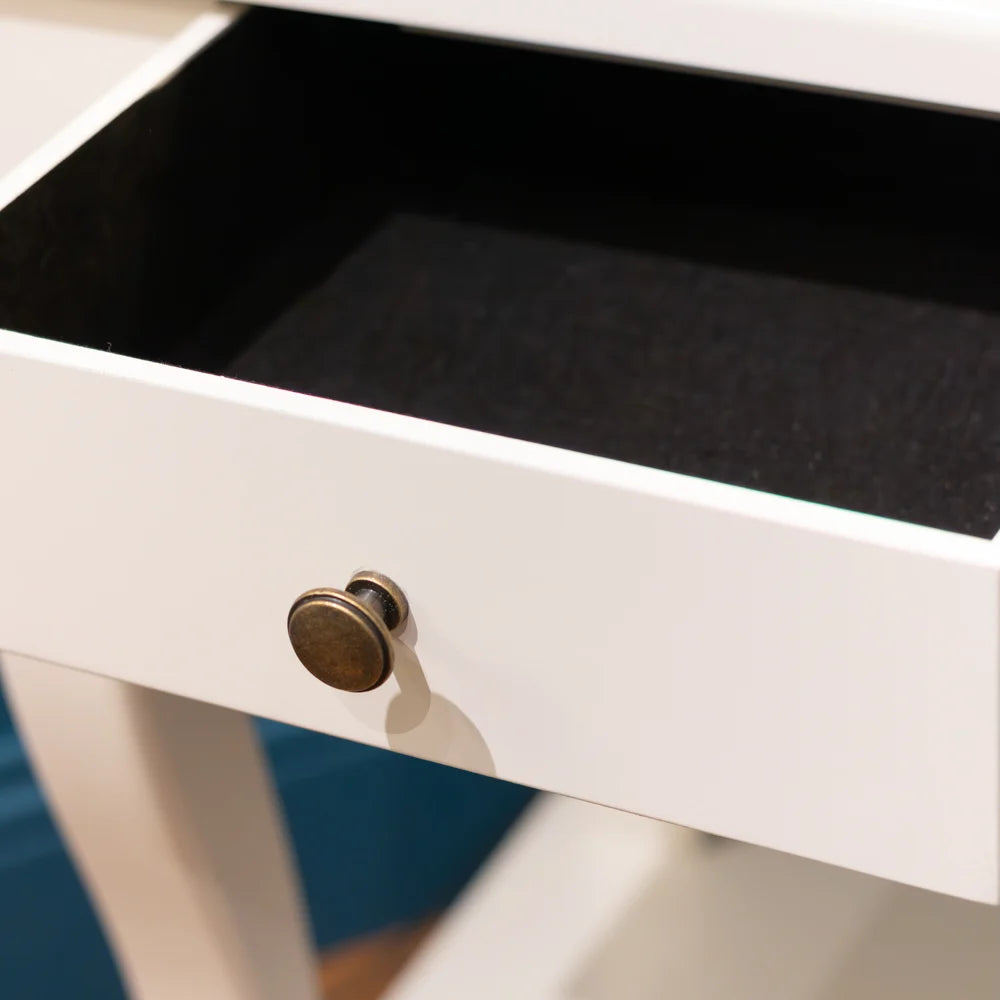 Tara Lane Scroll End Table 1 Drawer - Ivory | TL6554