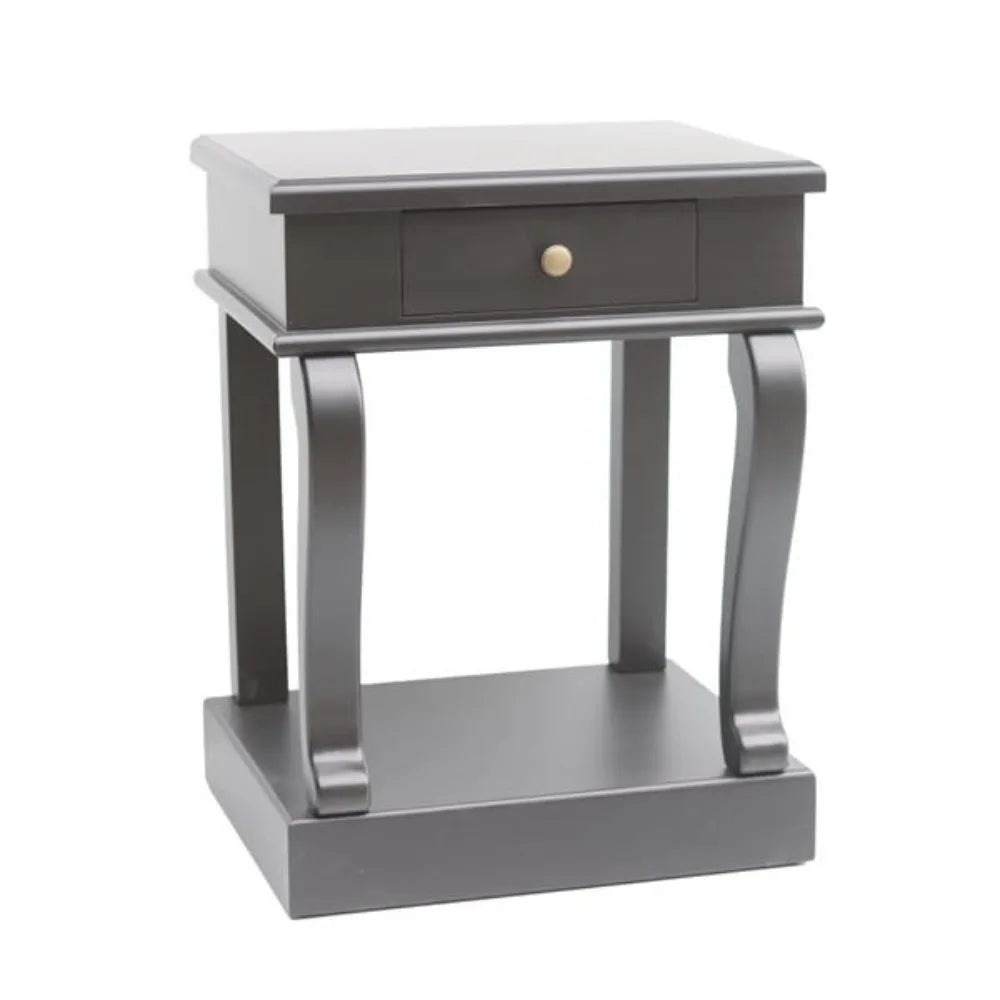 Tara Lane Scroll End Table 1 Drawer - Black | TL6583