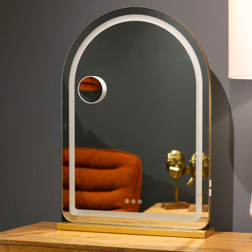 Tara Lane Hollywood Arch Vanity Mirror 70 x 50cm - Gold | TL6588