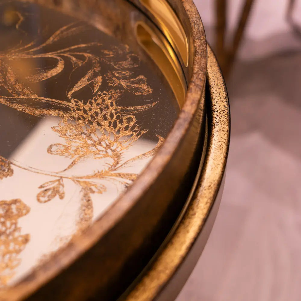 Tara Lane Tray Tables set of 2 - Gold | TL6615