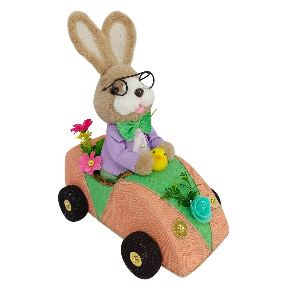 Tara Lane Easter Bunny in Racing Car | TL6818