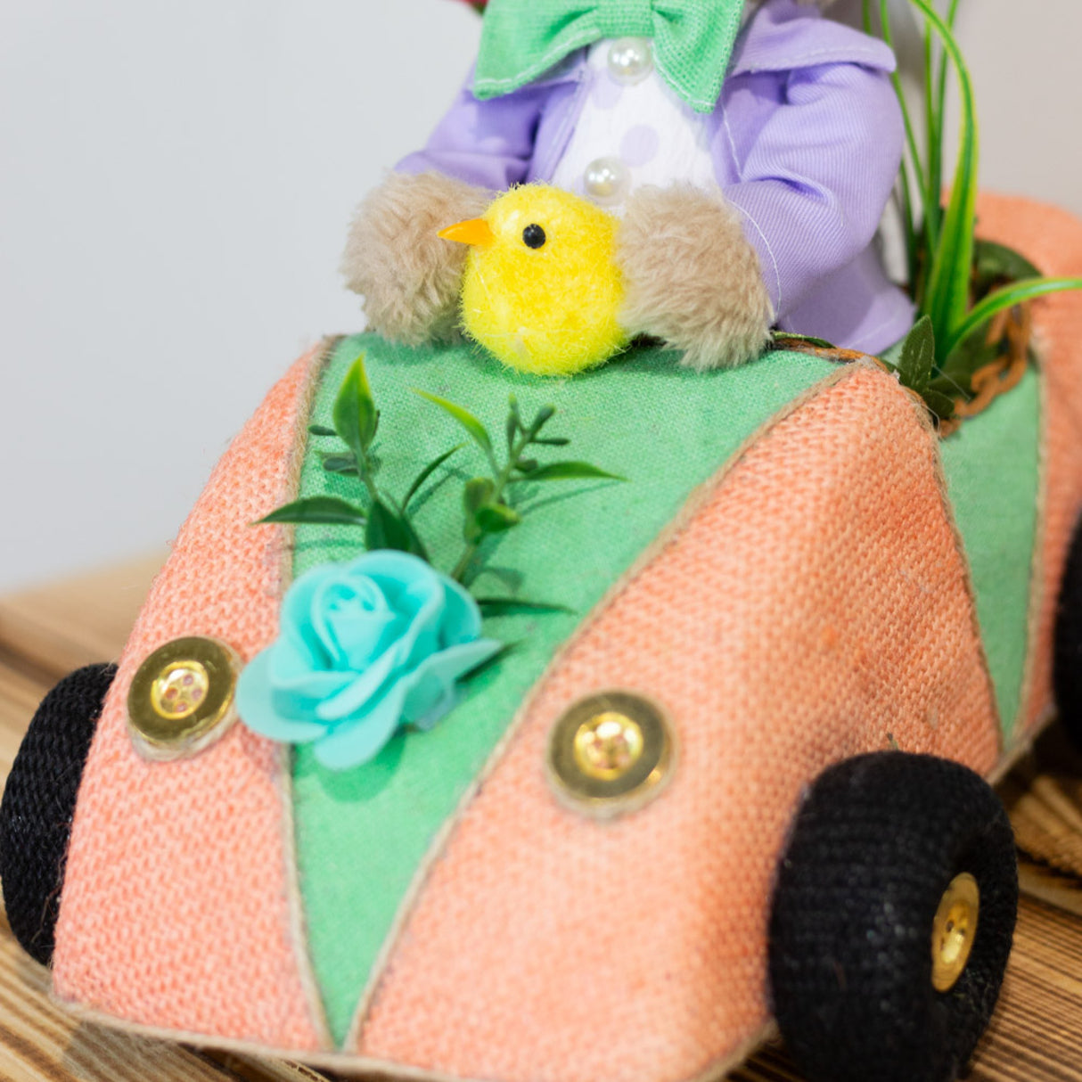 Tara Lane Easter Bunny in Racing Car | TL6818