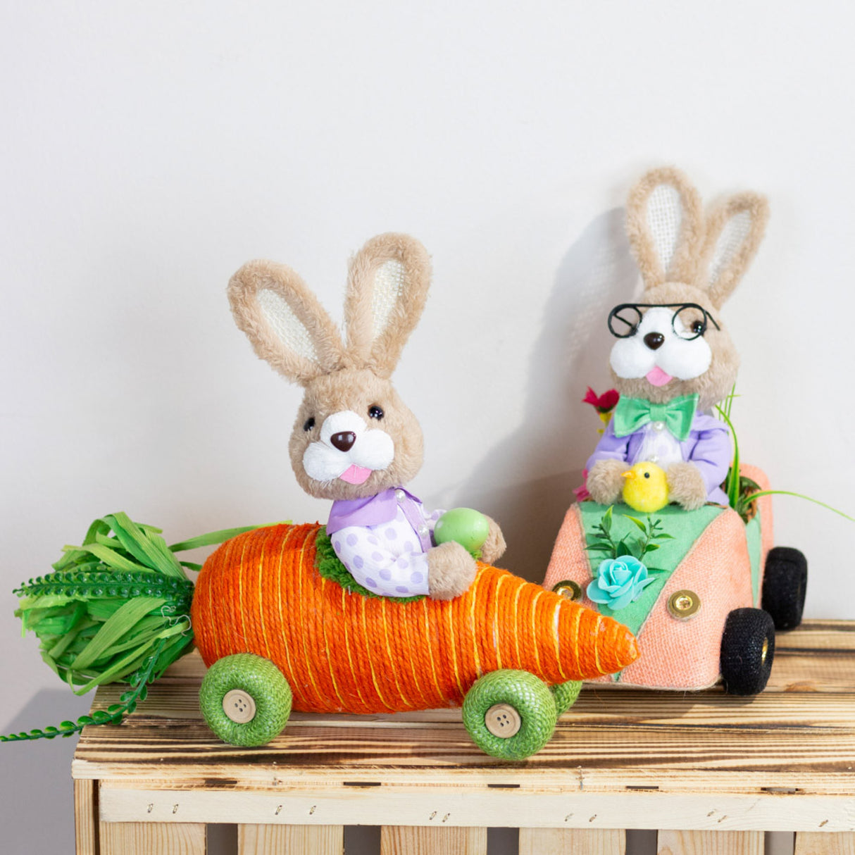 Tara Lane Easter Bunny in Carrot Racing Car | TL6819