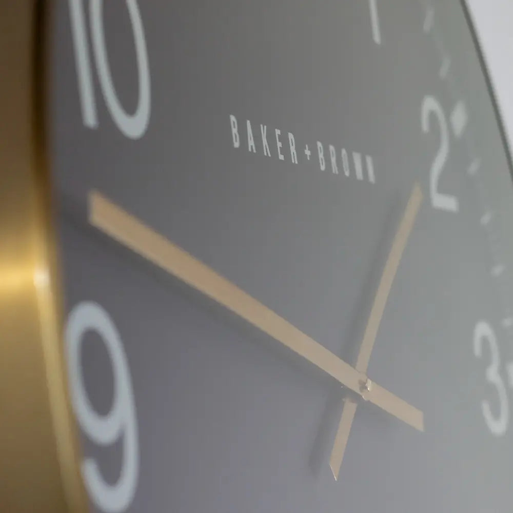 Tara Lane Baker and Brown Clocksmith Wall Clock 76cm - Black / Brass | TL6842