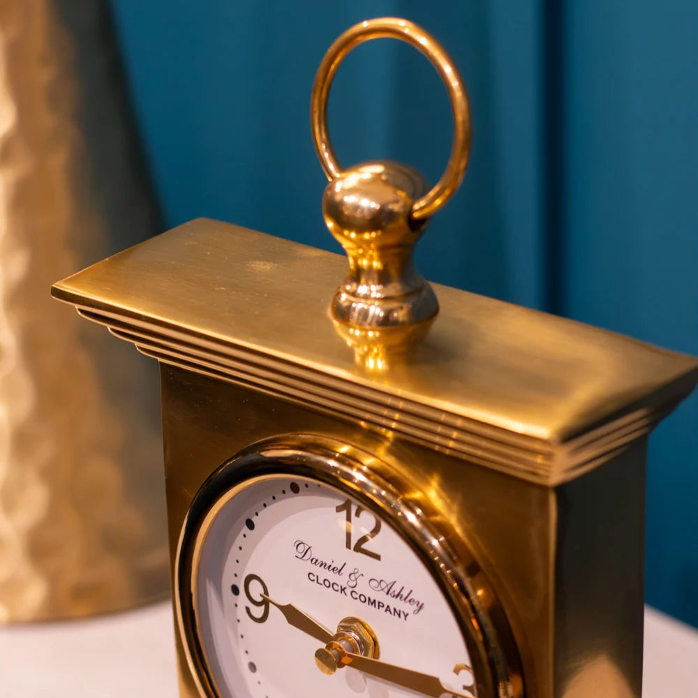 Tara Lane Daniel and Ashley Carriage Clock 24cm - Gold | TL6877