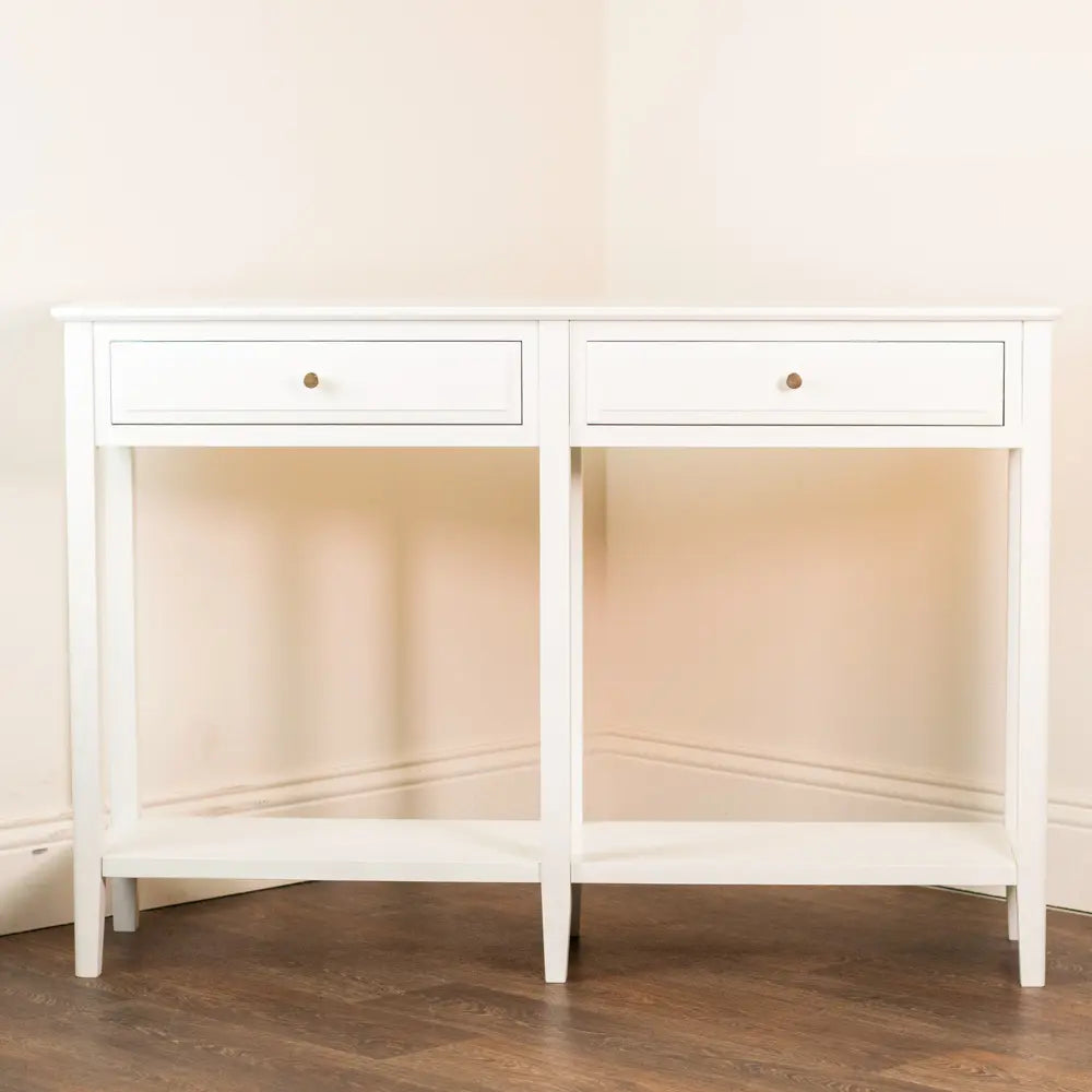 Tara Lane Carson 2 Drawer Console Table Large - Cream | TL6882