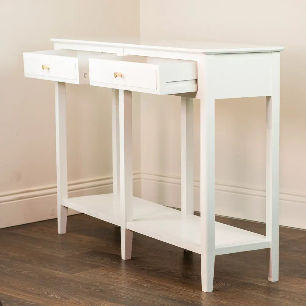 Tara Lane Carson 2 Drawer Console Table Large - Cream | TL6882